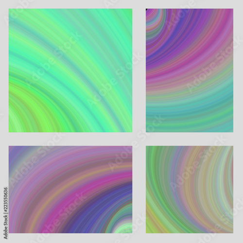 Multicolored computer generated psychedelic brochure background set