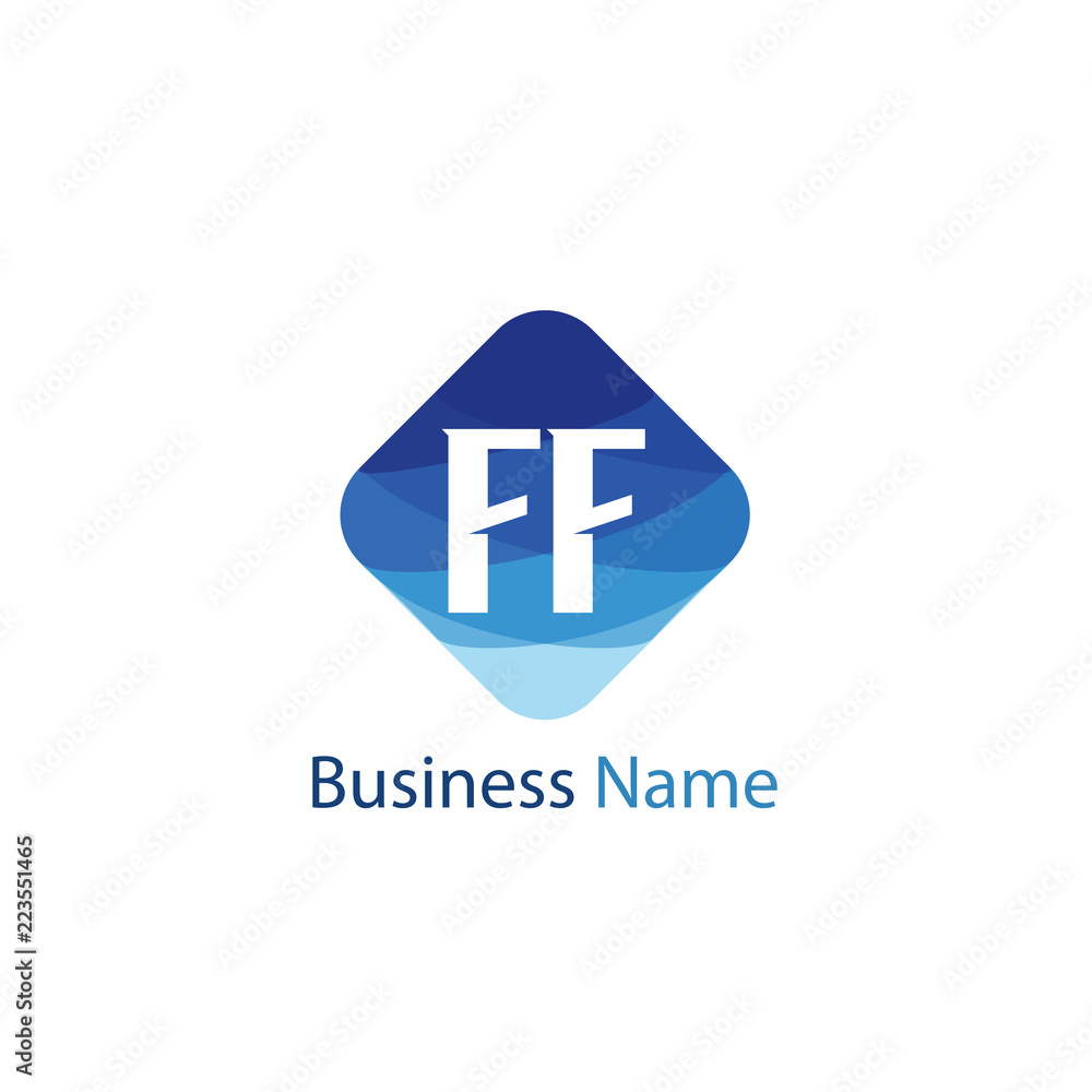 Fototapeta premium Initial Letter FF Logo Template Design