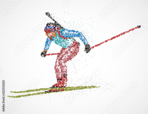 abstract biathlon sportsman