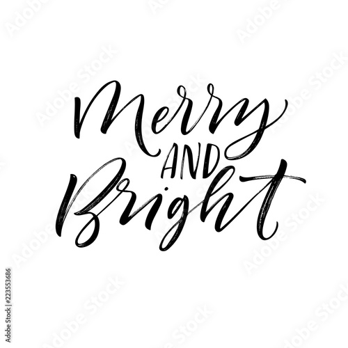 Merry and bright card.