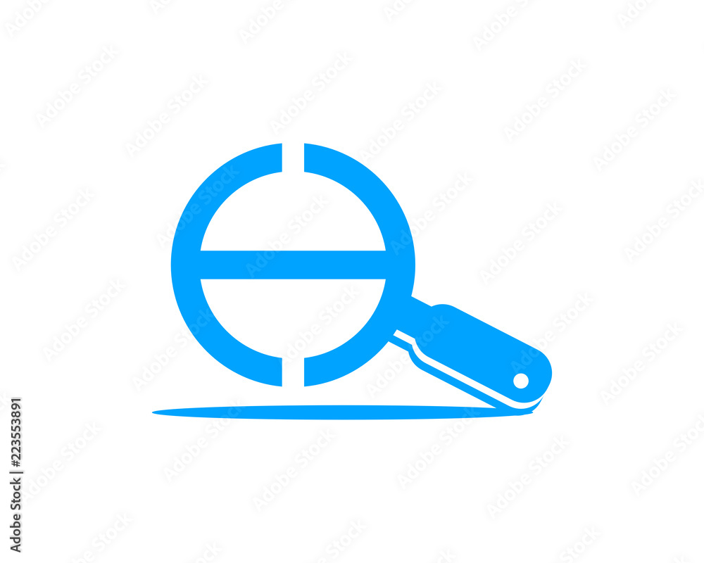 Letter H minimal modern magnify glass logo Letter H minimal modern magnify glass logo