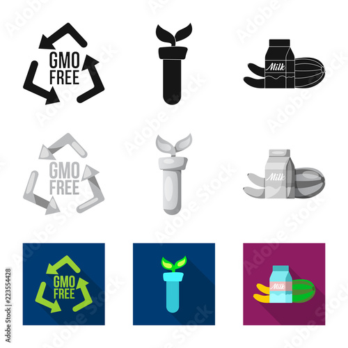 Vector design of  and  icon. Collection of  and  stock vector illustration.