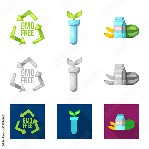 Vector design of  and  icon. Collection of  and  stock vector illustration.