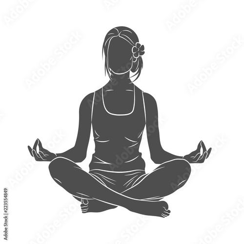 Yoga pose meditating