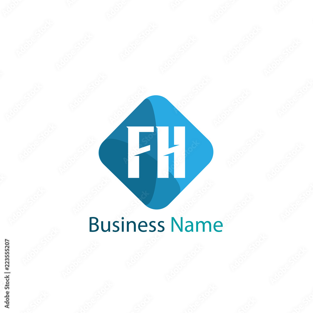 Initial Letter FH Logo Template Design Initial Letter FH Logo Template Design