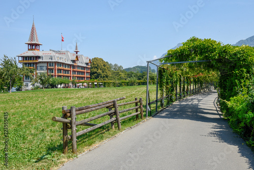 Hotel at Flüeli-Ranft on the Swiss alps photo