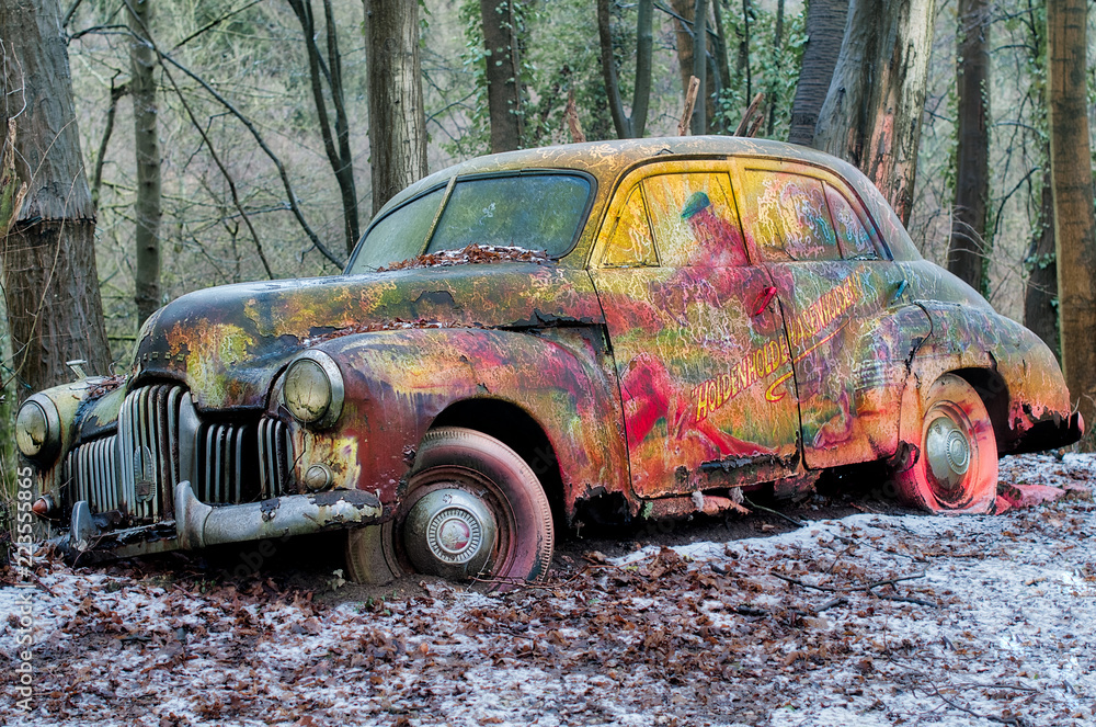 old rusty car Stock Photo | Adobe Stock