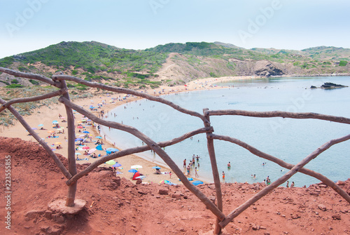 Beach of de Cavalleria cove of Menorca island