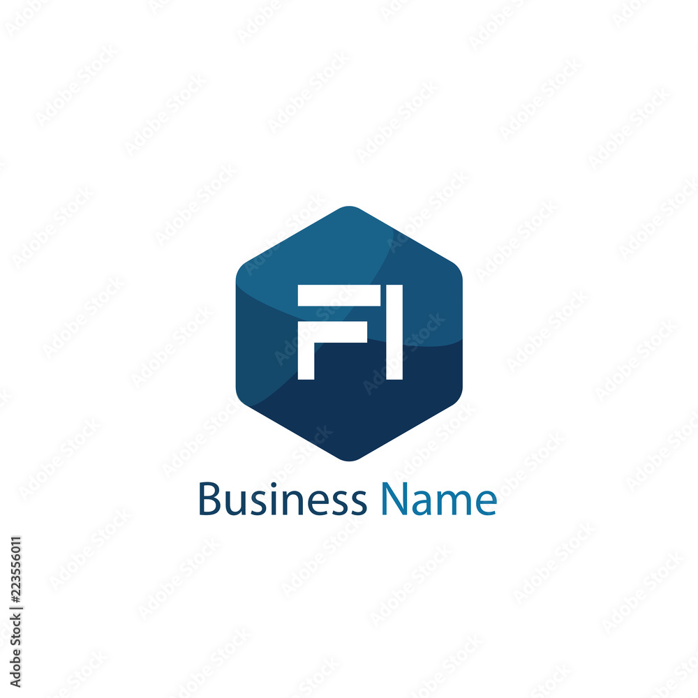 Initial Letter FI Logo Template Design Initial Letter FI Logo Template Design