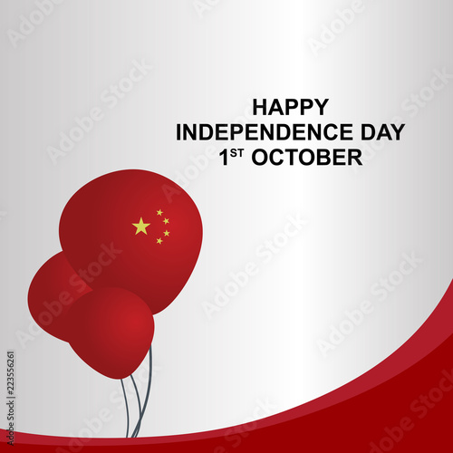 National celebration day of China. Vector banner design with creative template.