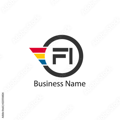 Initial Letter FI Logo Template Design