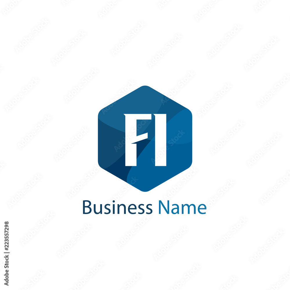 Initial Letter FI Logo Template Design Initial Letter FI Logo Template Design