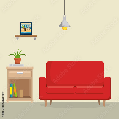 livingroom with sofa scene