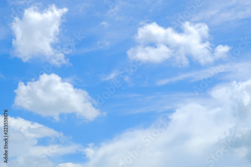 clouds in the blue sky background. © sorasak987