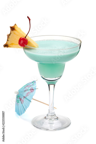 Blue tropical cocktail