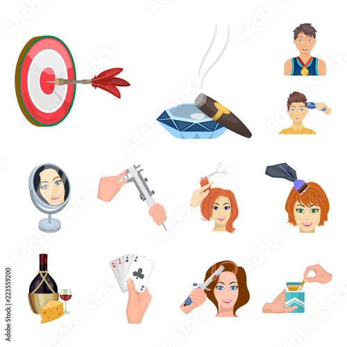 Manipulation by hands cartoon icons in set collection for design. Hand movement vector symbol stock web illustration.