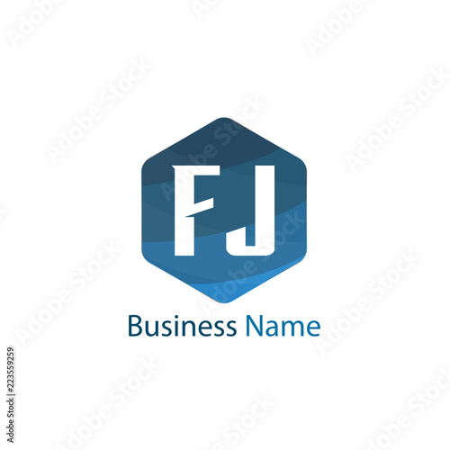 Initial Letter FJ Logo Template Design