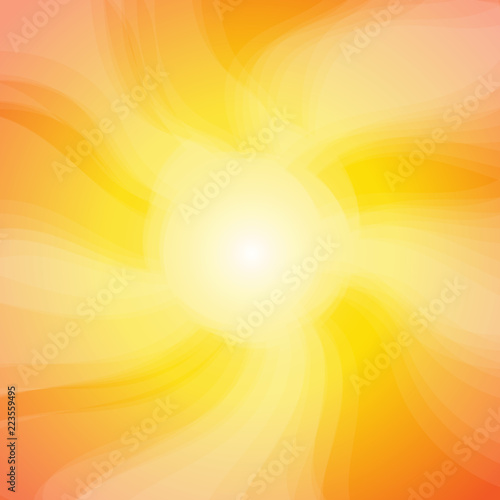 Vector : Sun shine and flare with yellow background