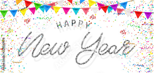 Happy New Year greeting card. Happy New Year background.