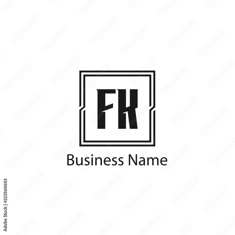 Initial Letter FK Logo Template Design Initial Letter FK Logo Template Design