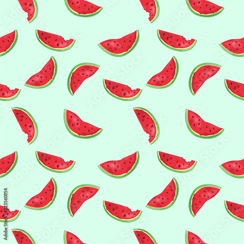 Vector of Watermelon Seamless Pattern