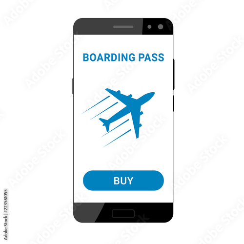 boarding pass on smartphone