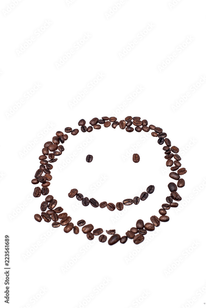 The face from coffee beans The face from coffee beans