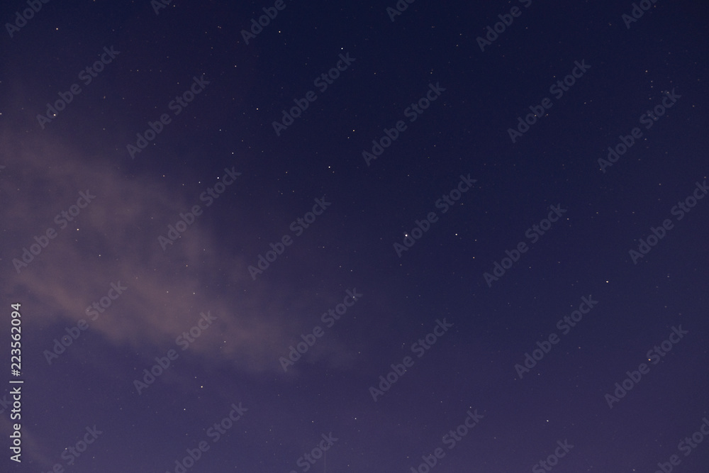 Fototapeta premium sky with stars, comet and nebula