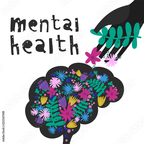 Mental health. Vector illustration