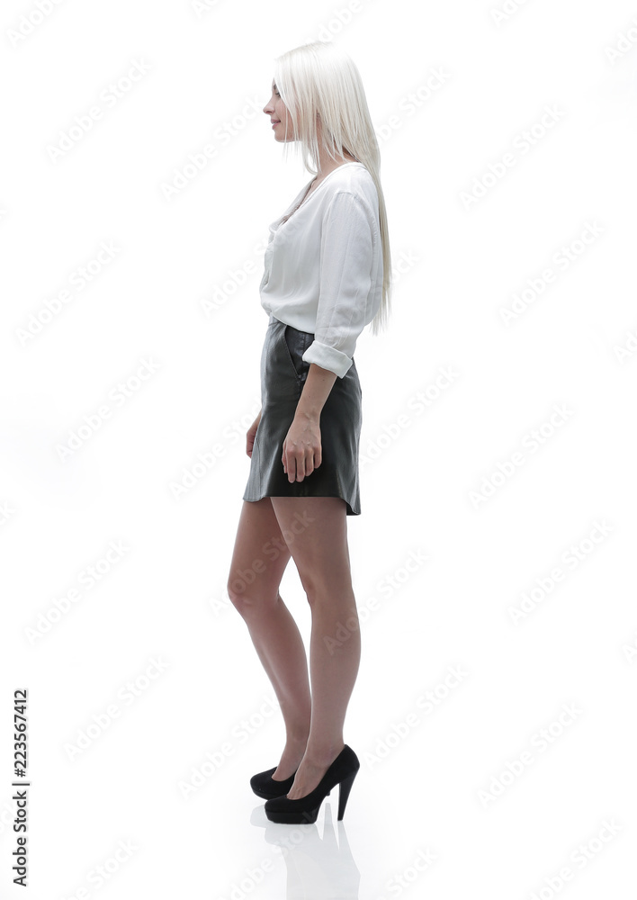 portrait in full growth of a young employee of the company. portrait in full growth of a young employee of the company.