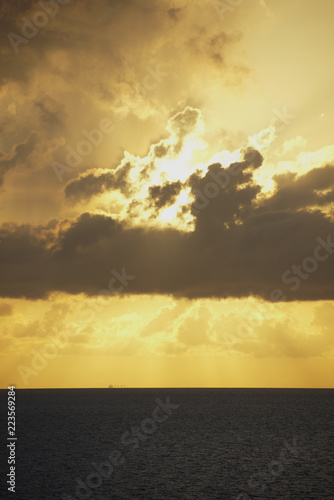 sunset over ocean 