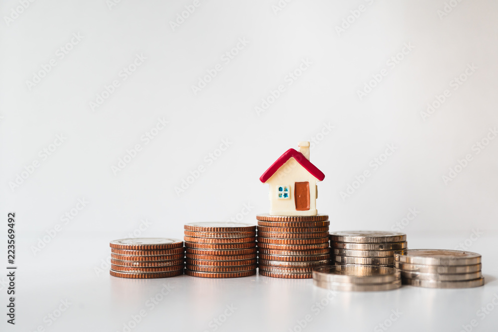 Wooden block year 2019 on stack coins using as business and financial concept Wooden block year 2019 on stack coins using as business and financial concept
