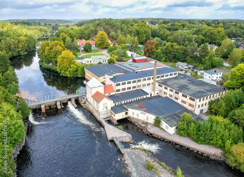 Fototapeta premium Hydroelectric water plant in Svangsta, Sweden
