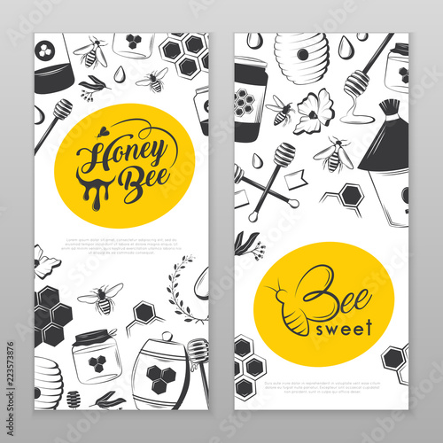 Vintage honey elements