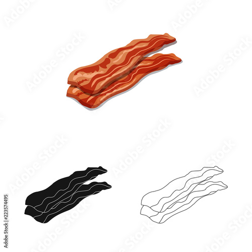 Vector design of burger and sandwich logo. Collection of burger and slice stock symbol for web.