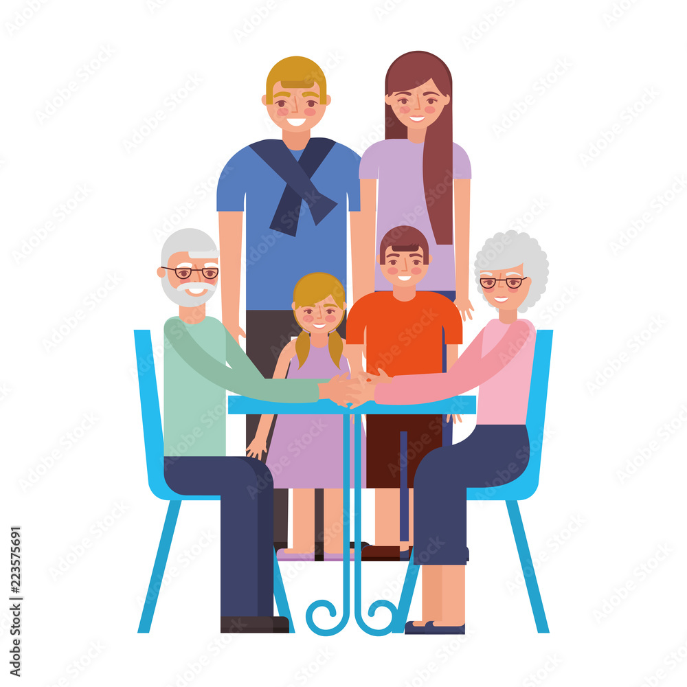group of family members characters group of family members characters