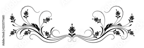 Decorative floral ornament in retro style