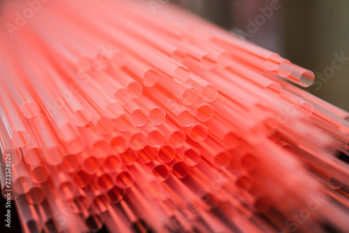 Tableau sur toile Plastic drinking straws