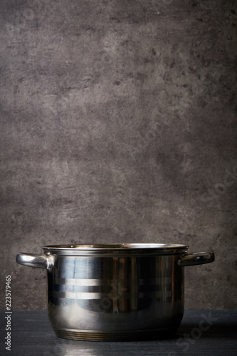Cooking pot on kitchen table