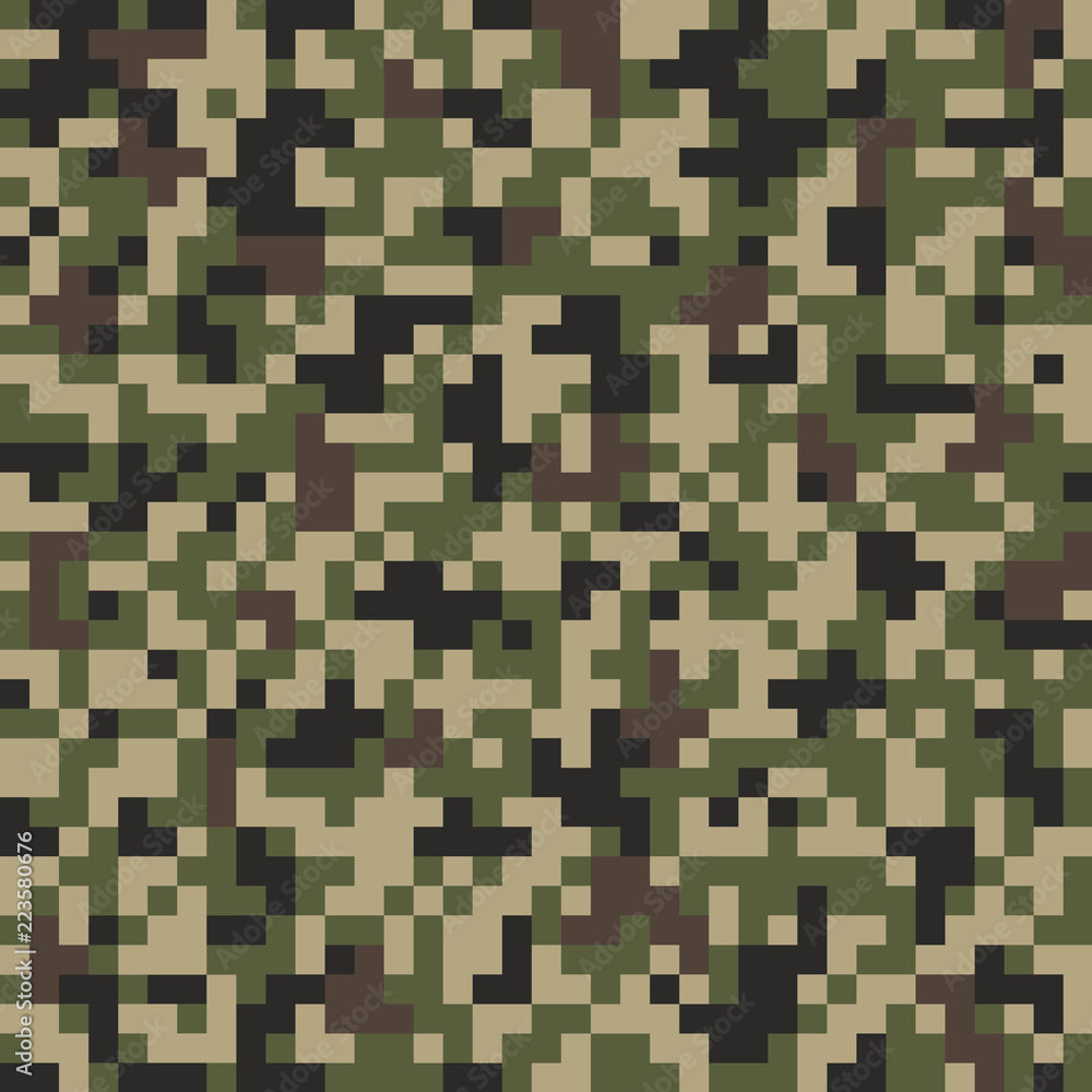 Camouflage pixel pattern. Vector background. Camouflage pixel pattern. Vector background.