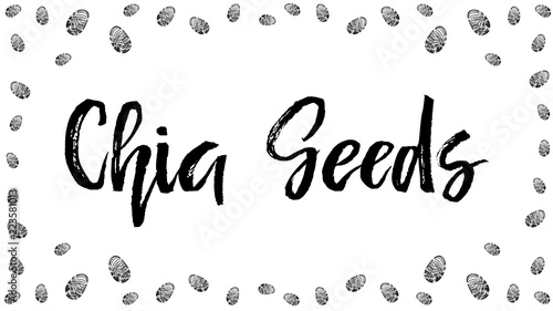 Chia seeds vector background