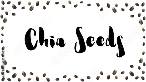 Chia seeds vector background