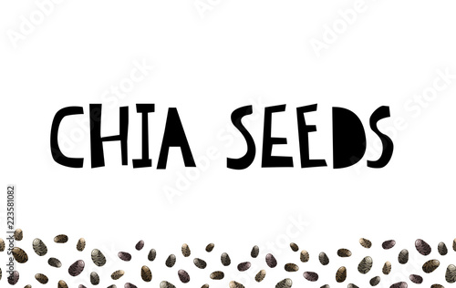 Chia seeds vector background
