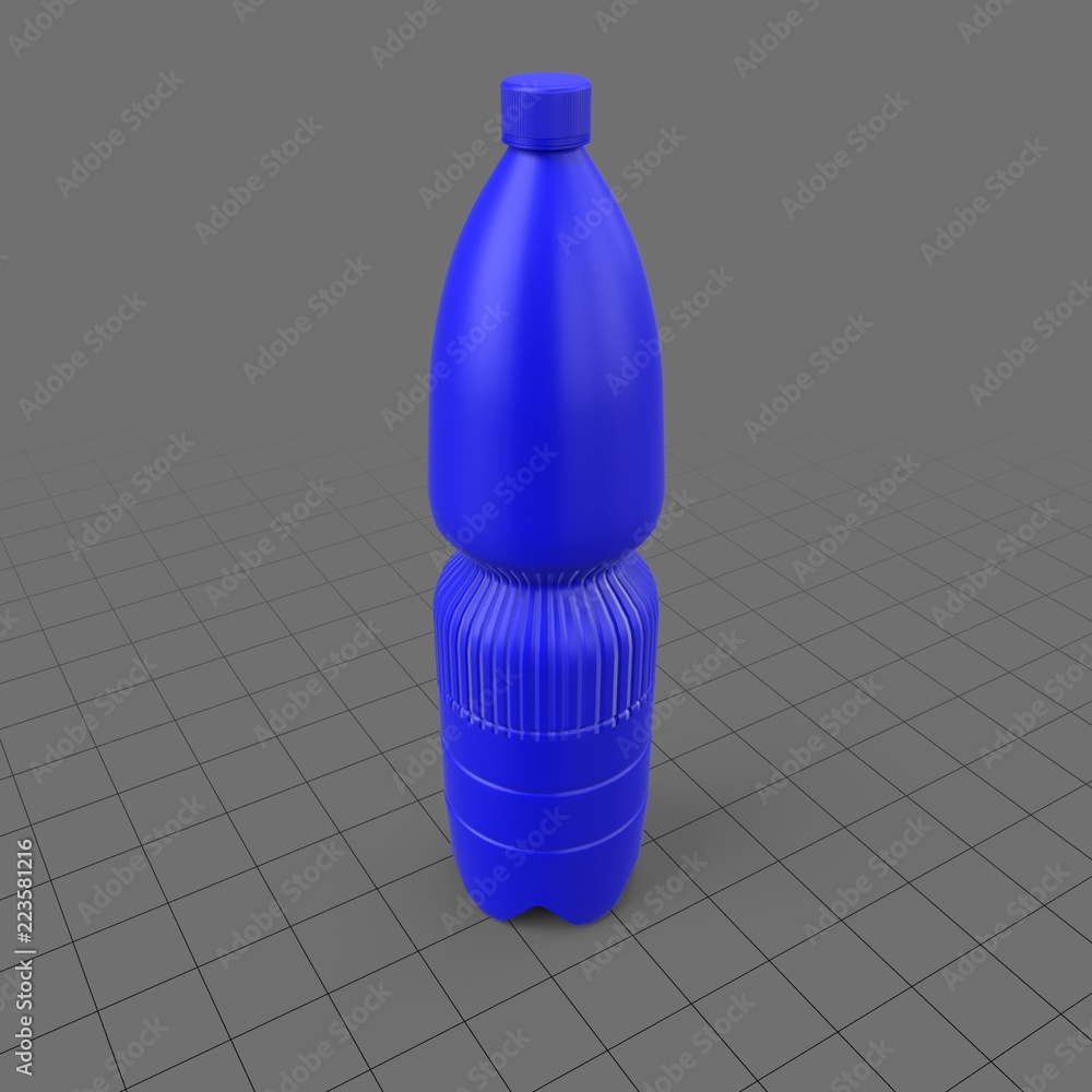 Small empty plastic bottle Stock 3D asset