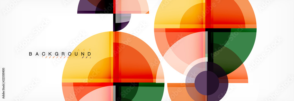 Abstract background bright circles geometric design Abstract background bright circles geometric design