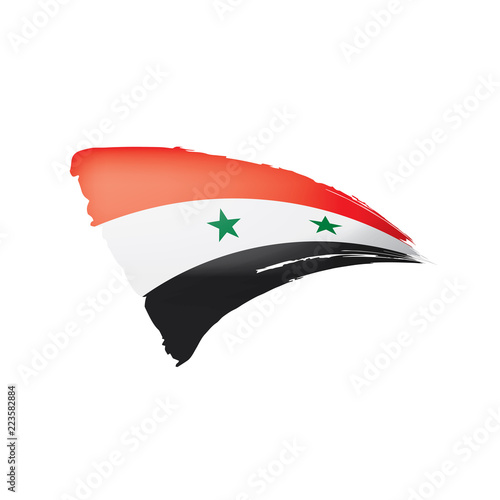 Syria flag, vector illustration on a white background.