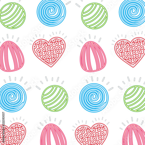 sweet candies bonbons delicious pattern
