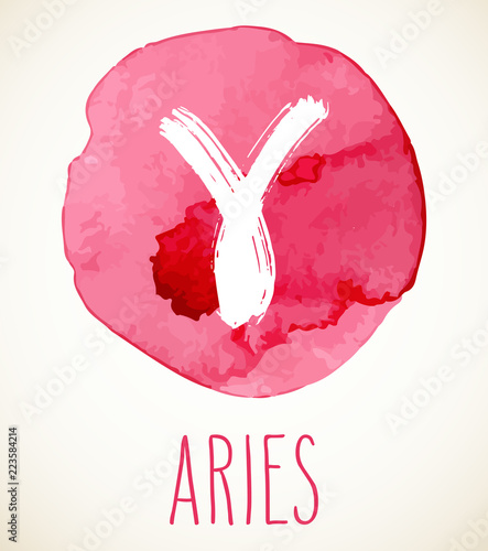 Fotografie, Obraz Aries Zodiac sign design element