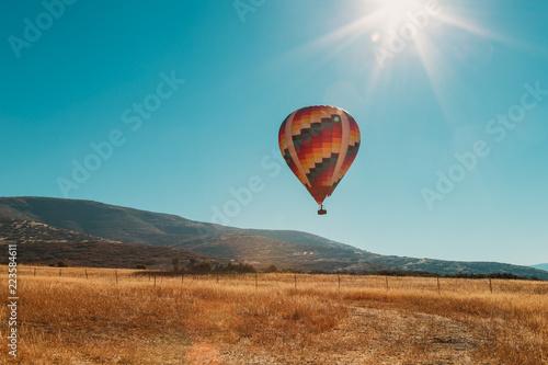 Hot Air Balloon Ride Over The Wasatch Mountains In Utah USA