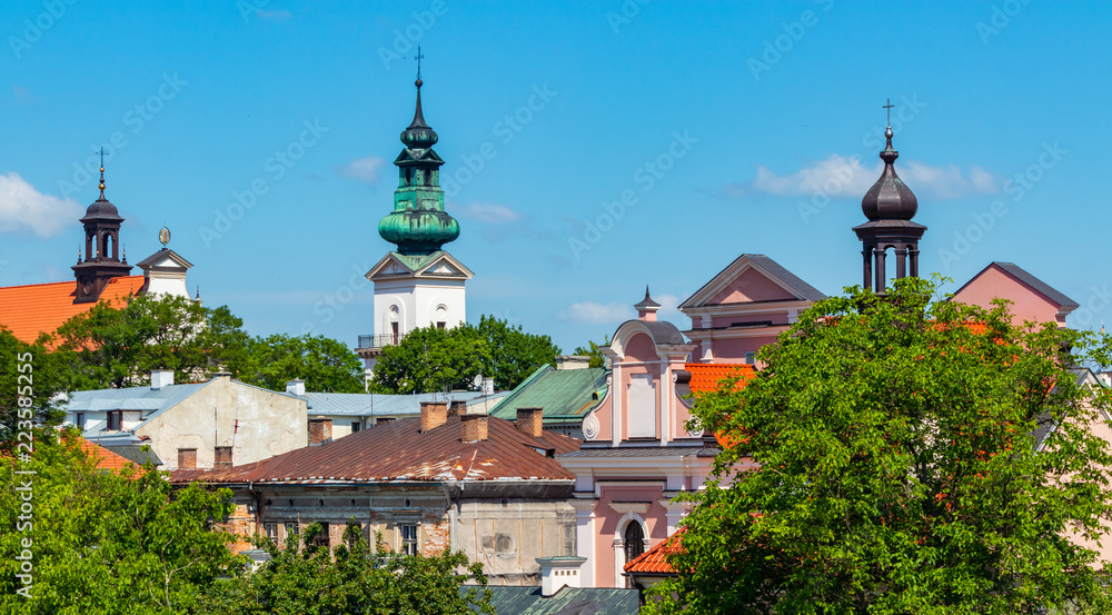 towers of churches in Zamosc